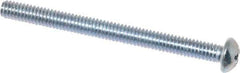 Value Collection - #8-32 UNC, 2" Length Under Head Phillips Drive Machine Screw - Round Head, Grade 2 Steel, Zinc-Plated Finish, Without Washer - Industrial Tool & Supply