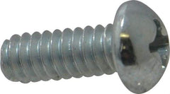 Value Collection - #10-24 UNC, 1/2" Length Under Head Phillips Drive Machine Screw - Round Head, Grade 2 Steel, Zinc-Plated Finish, Without Washer - Industrial Tool & Supply