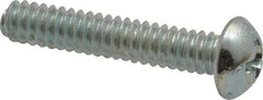 Value Collection - #10-24 UNC, 1" Length Under Head Phillips Drive Machine Screw - Round Head, Grade 2 Steel, Zinc-Plated Finish, Without Washer - Industrial Tool & Supply