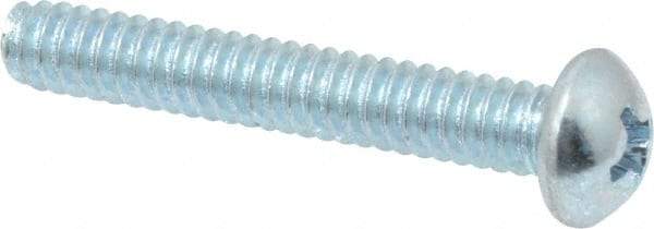 Value Collection - #10-24 UNC, 1-1/4" Length Under Head Phillips Drive Machine Screw - Round Head, Grade 2 Steel, Zinc-Plated Finish, Without Washer - Industrial Tool & Supply