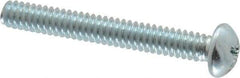 Value Collection - #10-24 UNC, 1-1/2" Length Under Head Phillips Drive Machine Screw - Round Head, Grade 2 Steel, Zinc-Plated Finish, Without Washer - Industrial Tool & Supply
