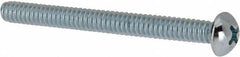 Value Collection - #10-24 UNC, 2" Length Under Head Phillips Drive Machine Screw - Round Head, Grade 2 Steel, Zinc-Plated Finish, Without Washer - Industrial Tool & Supply