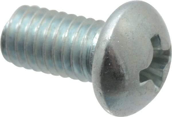 Value Collection - #10-32 UNF, 3/8" Length Under Head Phillips Drive Machine Screw - Round Head, Grade 2 Steel, Zinc-Plated Finish, Without Washer - Industrial Tool & Supply