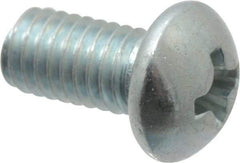 Value Collection - #10-32 UNF, 3/8" Length Under Head Phillips Drive Machine Screw - Round Head, Grade 2 Steel, Zinc-Plated Finish, Without Washer - Industrial Tool & Supply