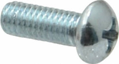 Value Collection - #10-32 UNF, 1/2" Length Under Head Phillips Drive Machine Screw - Round Head, Grade 2 Steel, Zinc-Plated Finish, Without Washer - Industrial Tool & Supply