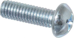Value Collection - #10-32 UNF, 5/8" Length Under Head Phillips Drive Machine Screw - Round Head, Grade 2 Steel, Zinc-Plated Finish, Without Washer - Industrial Tool & Supply