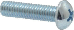 Value Collection - #10-32 UNF, 3/4" Length Under Head Phillips Drive Machine Screw - Round Head, Grade 2 Steel, Zinc-Plated Finish, Without Washer - Industrial Tool & Supply