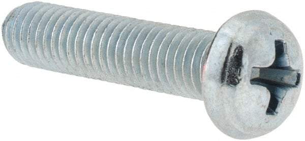 Value Collection - #10-32 UNF, 7/8" Length Under Head Phillips Drive Machine Screw - Round Head, Grade 2 Steel, Zinc-Plated Finish, Without Washer - Industrial Tool & Supply