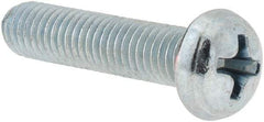 Value Collection - #10-32 UNF, 7/8" Length Under Head Phillips Drive Machine Screw - Round Head, Grade 2 Steel, Zinc-Plated Finish, Without Washer - Industrial Tool & Supply