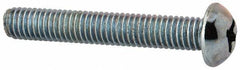 Value Collection - #10-32 UNF, 1-1/4" Length Under Head Phillips Drive Machine Screw - Round Head, Grade 2 Steel, Zinc-Plated Finish, Without Washer - Industrial Tool & Supply