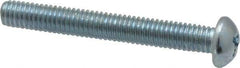 Value Collection - #10-32 UNF, 1-1/2" Length Under Head Phillips Drive Machine Screw - Round Head, Grade 2 Steel, Zinc-Plated Finish, Without Washer - Industrial Tool & Supply