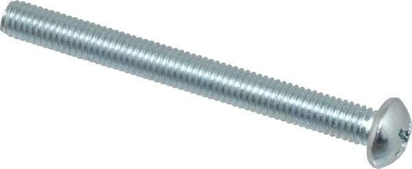 Value Collection - #10-32 UNF, 2" Length Under Head Phillips Drive Machine Screw - Round Head, Grade 2 Steel, Zinc-Plated Finish, Without Washer - Industrial Tool & Supply