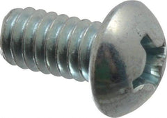 Value Collection - 1/4-20 UNC, 1/2" Length Under Head Phillips Drive Machine Screw - Round Head, Grade 2 Steel, Zinc-Plated Finish, Without Washer - Industrial Tool & Supply
