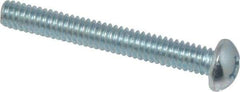 Value Collection - 1/4-20 UNC, 2" Length Under Head Phillips Drive Machine Screw - Round Head, Grade 2 Steel, Zinc-Plated Finish, Without Washer - Industrial Tool & Supply