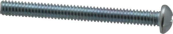 Value Collection - 1/4-20 UNC, 2-1/2" Length Under Head Phillips Drive Machine Screw - Round Head, Grade 2 Steel, Zinc-Plated Finish, Without Washer - Industrial Tool & Supply