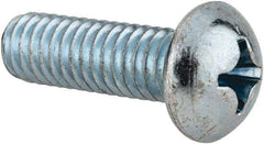 Value Collection - 5/16-18 UNC, 1" Length Under Head Phillips Drive Machine Screw - Round Head, Grade 2 Steel, Zinc-Plated Finish, Without Washer - Industrial Tool & Supply