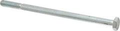 Made in USA - 1/4-20 UNC, 4-1/2" Length Under Head Hex Head Cap Screw - Partially Threaded, Grade 5 Steel, Zinc-Plated Finish, 7/16" Hex - Industrial Tool & Supply