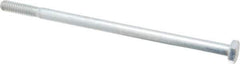 Made in USA - 1/4-20 UNC, 5" Length Under Head Hex Head Cap Screw - Partially Threaded, Grade 5 Steel, Zinc-Plated Finish, 7/16" Hex - Industrial Tool & Supply