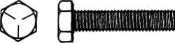 Made in USA - 3/8-24 UNF, 4" Length Under Head Hex Head Cap Screw - Fully Threaded, Grade 5 Steel, Zinc-Plated Finish, 9/16" Hex - Industrial Tool & Supply