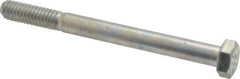 Made in USA - 5/16-18 UNC, 3-1/2" Length Under Head Hex Head Cap Screw - Partially Threaded, Grade 5 Steel, Zinc-Plated Finish, 1/2" Hex - Industrial Tool & Supply