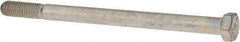 Made in USA - 3/8-16 UNC, 5-1/2" Length Under Head Hex Head Cap Screw - Partially Threaded, Grade 5 Steel, Zinc-Plated Finish, 9/16" Hex - Industrial Tool & Supply