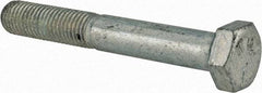 Made in USA - 5/16-24 UNF, 2-1/4" Length Under Head Hex Head Cap Screw - Partially Threaded, Grade 5 Steel, Zinc-Plated Finish, 1/2" Hex - Industrial Tool & Supply