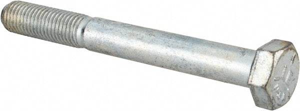 Made in USA - 5/16-24 UNF, 2-3/4" Length Under Head Hex Head Cap Screw - Partially Threaded, Grade 5 Steel, Zinc-Plated Finish, 1/2" Hex - Industrial Tool & Supply