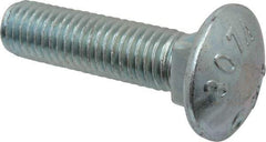 Value Collection - 1/2-13 UNC 2" Length Under Head, Standard Square Neck, Carriage Bolt - Grade 2 Steel, Zinc-Plated Finish - Industrial Tool & Supply