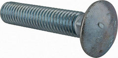 Value Collection - 1/2-13 UNC 2-1/2" Length Under Head, Standard Square Neck, Carriage Bolt - Grade 2 Steel, Zinc-Plated Finish - Industrial Tool & Supply