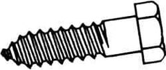 Value Collection - 1/2" Screw, 3-1/2" Length Under Head, Stainless Steel, Hex Head Lag Screw - Grade 18-8, Uncoated - Industrial Tool & Supply