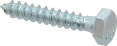 Value Collection - 1/4" Screw, 1-1/2" Length Under Head, Steel, Hex Head Lag Screw - Zinc Plated, Grade 2 - Industrial Tool & Supply