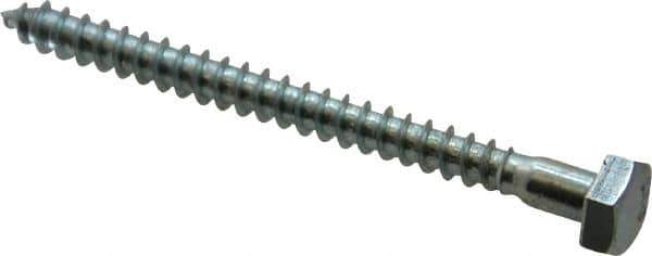 Value Collection - 1/4" Screw, 3" Length Under Head, Steel, Hex Head Lag Screw - Zinc Plated, Grade 2 - Industrial Tool & Supply