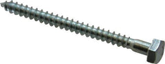 Value Collection - 1/4" Screw, 3" Length Under Head, Steel, Hex Head Lag Screw - Zinc Plated, Grade 2 - Industrial Tool & Supply