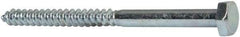 Value Collection - 1/4" Screw, 3-1/2" Length Under Head, Steel, Hex Head Lag Screw - Zinc Plated, Grade 2 - Industrial Tool & Supply