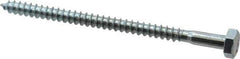 Value Collection - 1/4" Screw, 4" Length Under Head, Steel, Hex Head Lag Screw - Zinc Plated, Grade 2 - Industrial Tool & Supply