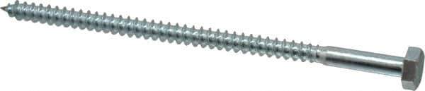 Value Collection - 1/4" Screw, 5" Length Under Head, Steel, Hex Head Lag Screw - Zinc Plated, Grade 2 - Industrial Tool & Supply