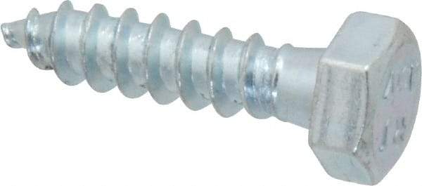 Value Collection - 5/16" Screw, 1-1/4" Length Under Head, Steel, Hex Head Lag Screw - Zinc Plated, Grade 2 - Industrial Tool & Supply