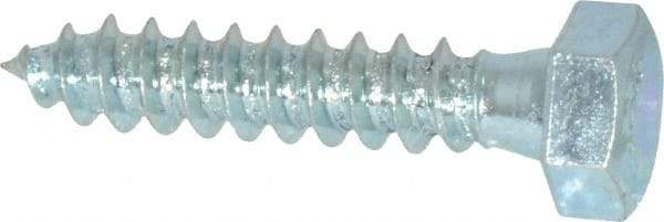 Value Collection - 5/16" Screw, 1-1/2" Length Under Head, Steel, Hex Head Lag Screw - Zinc Plated, Grade 2 - Industrial Tool & Supply