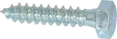 Value Collection - 5/16" Screw, 1-1/2" Length Under Head, Steel, Hex Head Lag Screw - Zinc Plated, Grade 2 - Industrial Tool & Supply