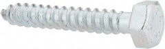Value Collection - 5/16" Screw, 2" Length Under Head, Steel, Hex Head Lag Screw - Zinc Plated, Grade 2 - Industrial Tool & Supply