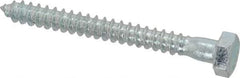 Value Collection - 5/16" Screw, 3" Length Under Head, Steel, Hex Head Lag Screw - Zinc Plated, Grade 2 - Industrial Tool & Supply