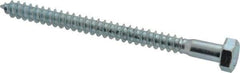 Value Collection - 5/16" Screw, 4" Length Under Head, Steel, Hex Head Lag Screw - Zinc Plated, Grade 2 - Industrial Tool & Supply