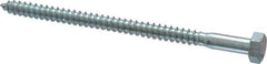Value Collection - 5/16" Screw, 5" Length Under Head, Steel, Hex Head Lag Screw - Zinc Plated, Grade 2 - Industrial Tool & Supply