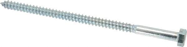Value Collection - 5/16" Screw, 6" Length Under Head, Steel, Hex Head Lag Screw - Zinc Plated, Grade 2 - Industrial Tool & Supply