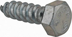 Value Collection - 3/8" Screw, 1-1/4" Length Under Head, Steel, Hex Head Lag Screw - Zinc Plated, Grade 2 - Industrial Tool & Supply