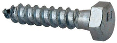 Value Collection - 3/8" Screw, 1-3/4" Length Under Head, Steel, Hex Head Lag Screw - Zinc Plated, Grade 2 - Industrial Tool & Supply