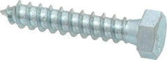 Value Collection - 3/8" Screw, 2" Length Under Head, Steel, Hex Head Lag Screw - Zinc Plated, Grade 2 - Industrial Tool & Supply
