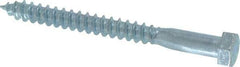 Value Collection - 3/8" Screw, 4" Length Under Head, Steel, Hex Head Lag Screw - Zinc Plated, Grade 2 - Industrial Tool & Supply