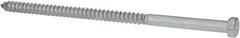 Value Collection - 3/8" Screw, 8" Length Under Head, Steel, Hex Head Lag Screw - Zinc Plated, Grade 2 - Industrial Tool & Supply