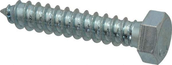 Value Collection - 1/2" Screw, 2-1/2" Length Under Head, Steel, Hex Head Lag Screw - Zinc Plated, Grade 2 - Industrial Tool & Supply